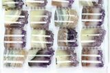 Lot: Amethyst Half Cylinder (For Pendants) - Pieces #83424-2
